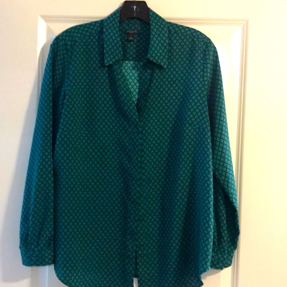 Ann Taylor LP Green Blouse